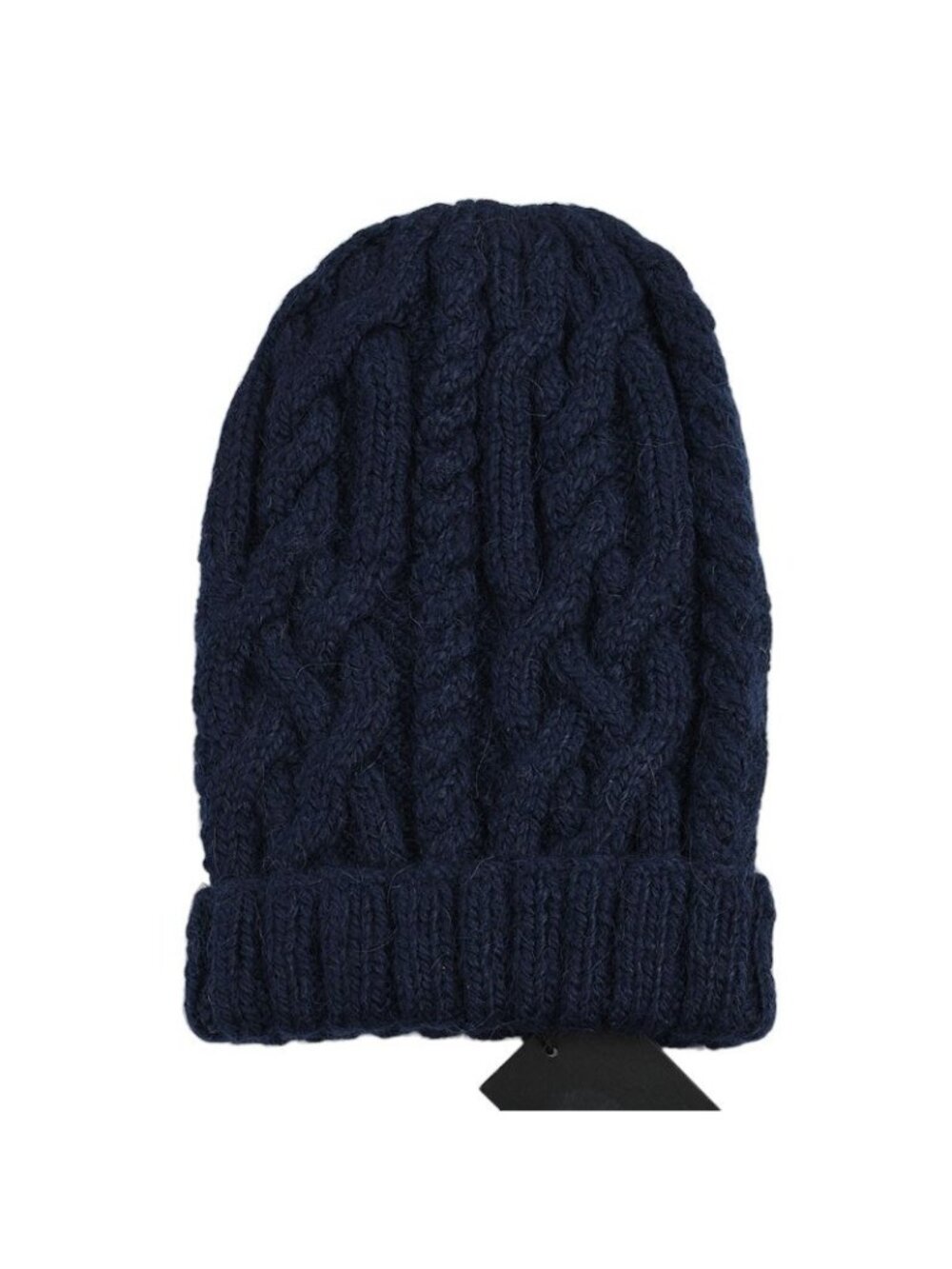 EUGENIA KIM Navy Blue Baby Alpaca Cable Knit Beanie Hat ONE SIZE NWT
